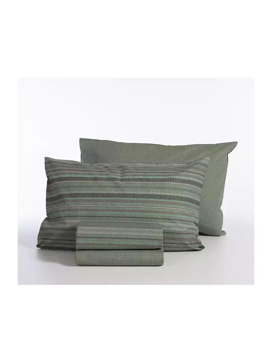 Nef-Nef Homeware Bettwäsche-Set Doppel 200x270cm. Degree Green 4Stück