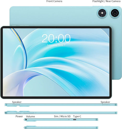 Teclast P50 2025 4G 11" Tablet (8GB/128GB) Μπλε
