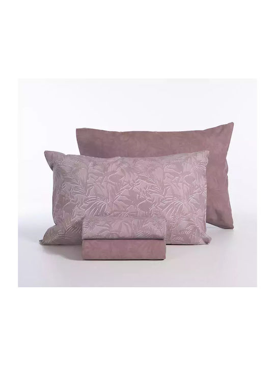 Nef-Nef Homeware Sheet Sets Queen 240x270cm. Dazier Mauve 4pcs