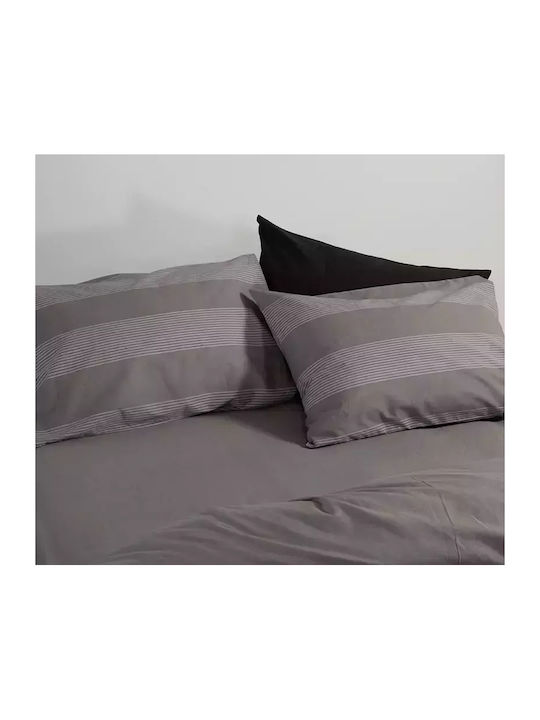Nef-Nef Homeware Сет Чаршафи с Ластик 160x200+35см. Casual D.grey 4бр