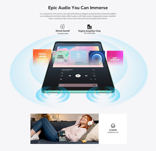 Teclast P85 2025 8" Tablet (3GB/64GB) Μπλε
