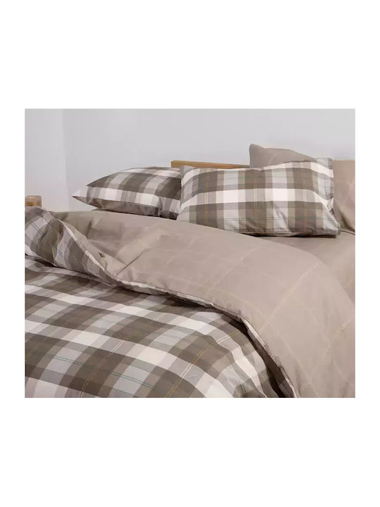 Nef-Nef Homeware Сет Чаршафи с Ластик 180x200+35см. Racket Golden Brown 4бр