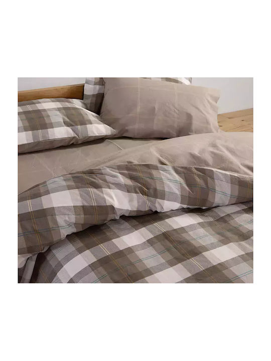 Nef-Nef Homeware Сет Чаршафи с Ластик 180x200+35см. Racket Golden Brown 4бр