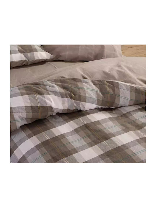 Nef-Nef Homeware Сет Чаршафи с Ластик 180x200+35см. Racket Golden Brown 4бр