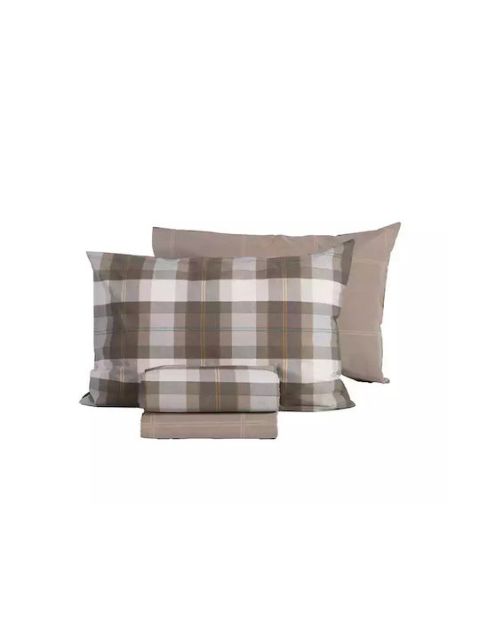 Nef-Nef Homeware Bettwäsche-Set Überdoppel 240x270cm. Racket Golden Brown 4Stück