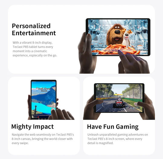 Teclast P85 2025 8" Tablet (3GB/64GB) Μπλε