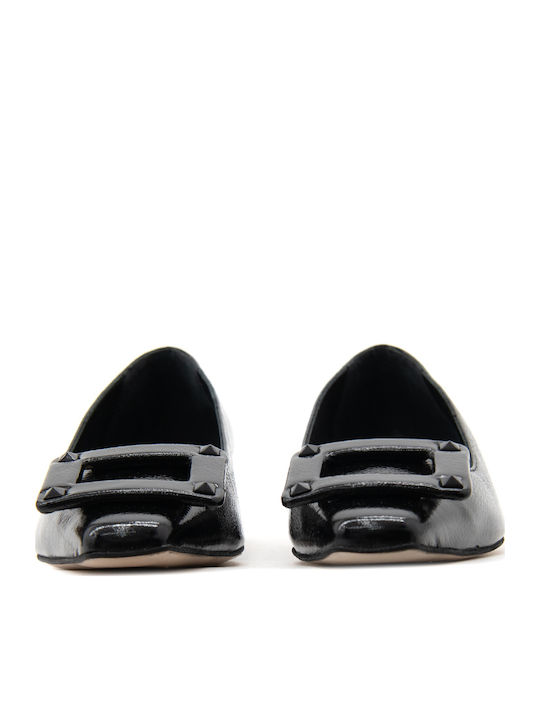 Leder Pumps Schwarz