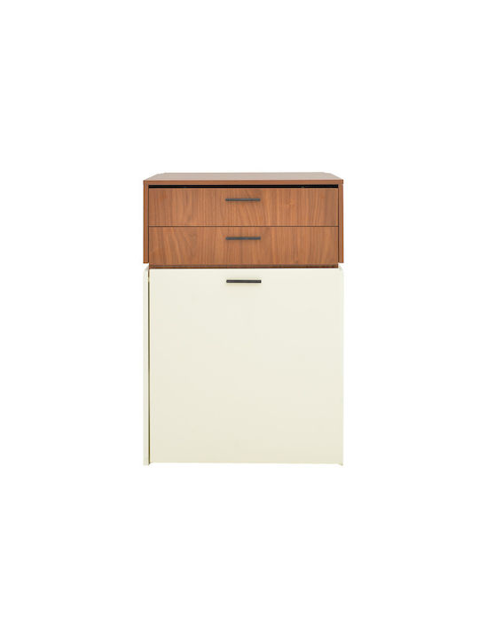 Schminktisch Sonlen Hölzern Walnut-cream mit Spiegel 60x45x130cm