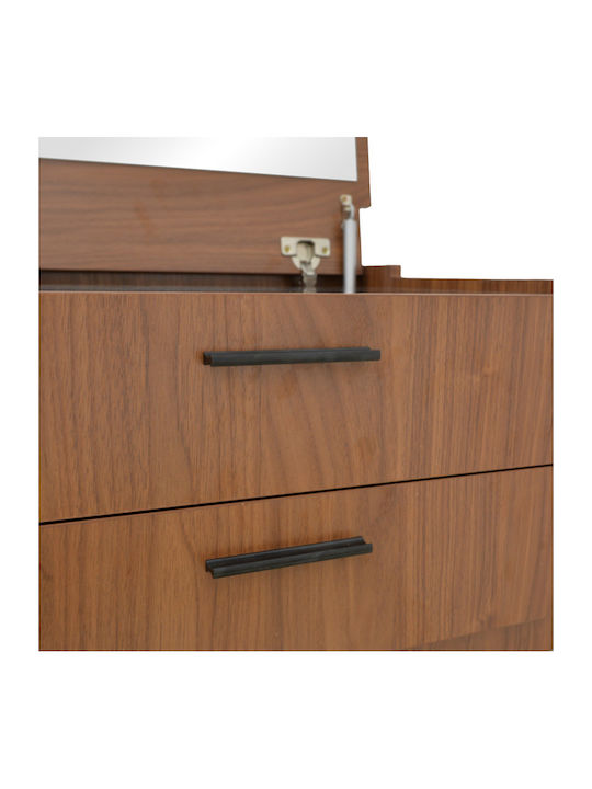 Schminktisch Sonlen Hölzern Walnut-cream mit Spiegel 60x45x130cm