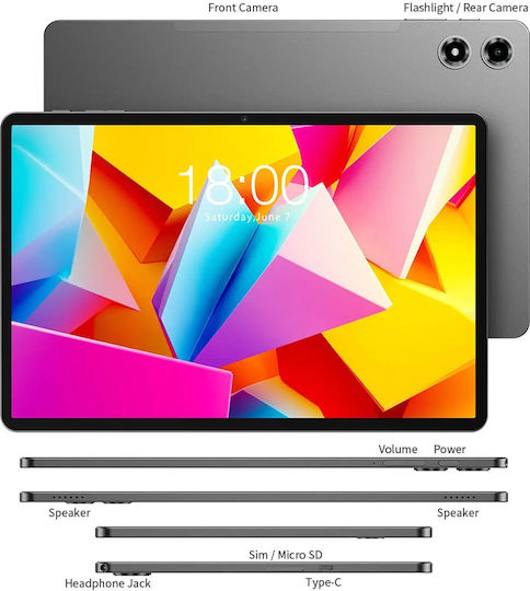 Teclast T50 Plus 2025 4G 11Inci Tabletă (8GB/256GB) Gri | Skroutz