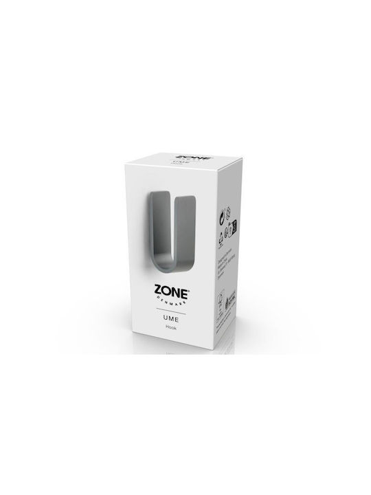 Zone Denmark Άγκιστρο Μπάνιου Μονό με Βίδες ​3.5x3.4cm Γκρι