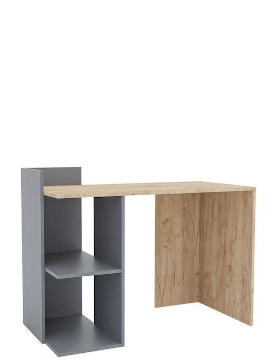 Бюро Iris Дървено Графит-Златен Дъб 112x55x85см