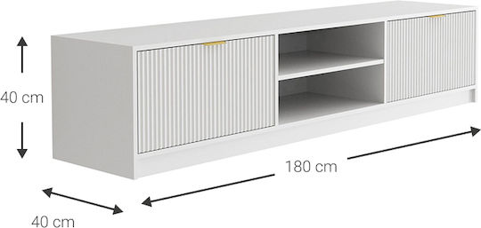 TV-Ständer Allegro Plus Weiß M180xP40xH40cm
