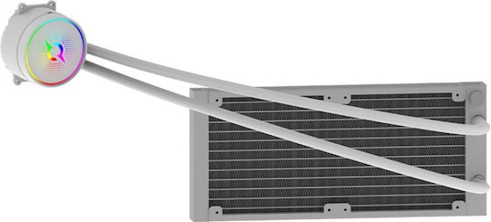 Aqirys 240 AIO Υδρόψυξη AIO CPU με 2 Ανεμιστήρες 120mm και ARGB Φωτισμό Λευκή