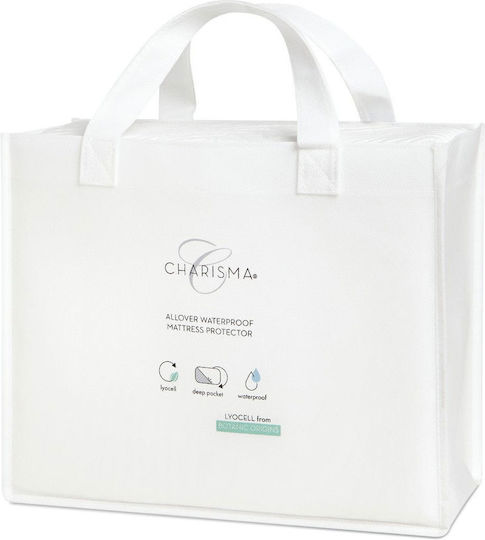 Charisma Schutzauflage Doppel Wasserdicht Allover Tencel Weiß 150x200+35cm