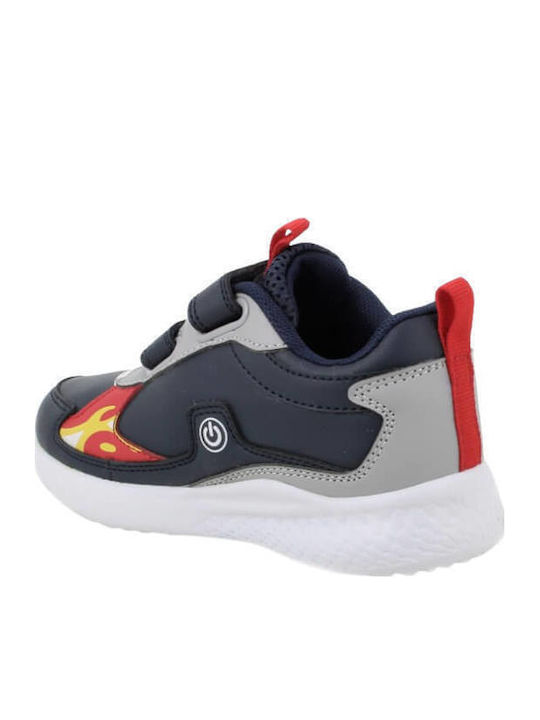 Παιδικά Sneakers Ανατομικά με Σκρατς & Φωτάκια Πολύχρωμα