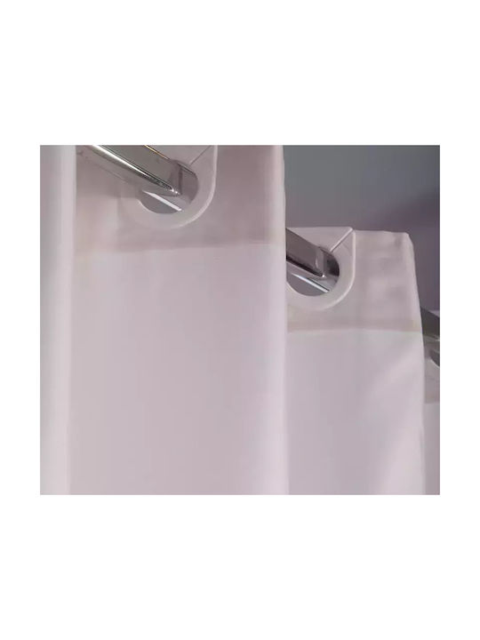 Nef-Nef Homeware Anthem Shower Curtain Fabric with Hooks 180x180cm Beige