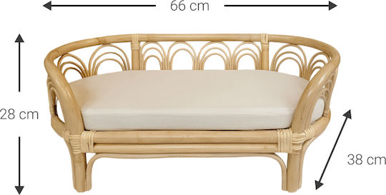 Auron-66cm Katzenbett Maße Länge 66 Breite 38 Höhe 28