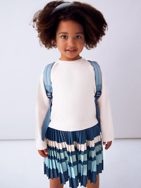 Kinderkleid Langärmelig Gestreift Beige Skoro
