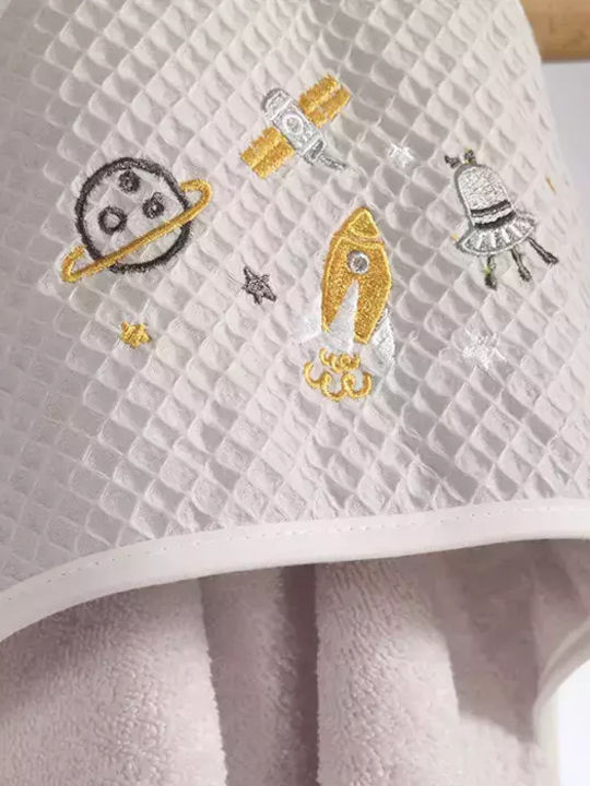Nef-Nef Homeware Βρεφική Κάπα-Μπουρνούζι με Κουκούλα 75x75εκ.