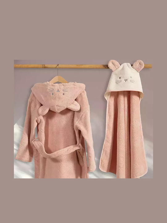 Nef-Nef Homeware Παιδικό Μπουρνούζι Special Party Ροζ με Κουκούλα Nef-Nef Homeware Παιδικό Μπουρνούζι Special Party Ροζ με Κουκούλα