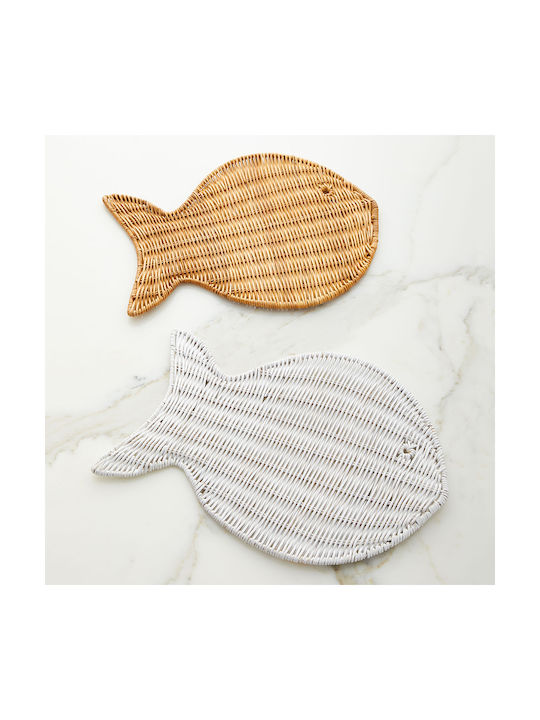 Polihome Fishykafe Сервизи за маса Ратан Кафяв 43x33см 1бр Polihome Fishykafe Сервизи за маса Ратан Кафяв 43x33см 1бр