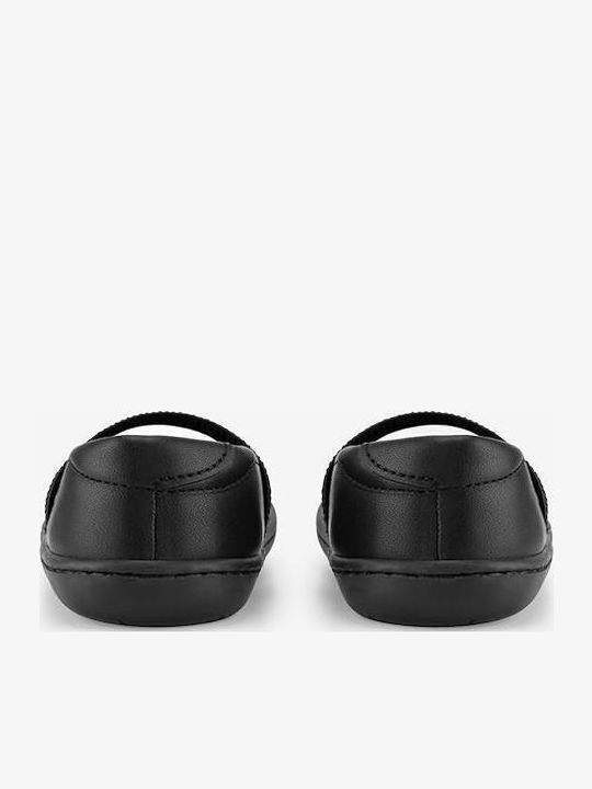 Kids Ballerinas with Hoop & Loop Closure Black