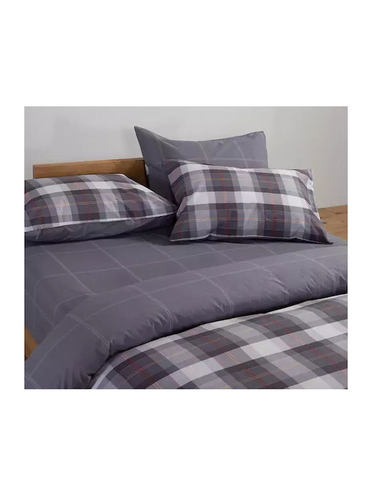 Nef-Nef Homeware Σετ Παπλωματοθήκη Βαμβακερή Μονή με Μαξιλαροθήκη 170x240cm Racket Denim