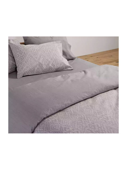 Nef-Nef Homeware Duvet Cover Set Cotton Single with Pillowcase 170x240 Orion Grey