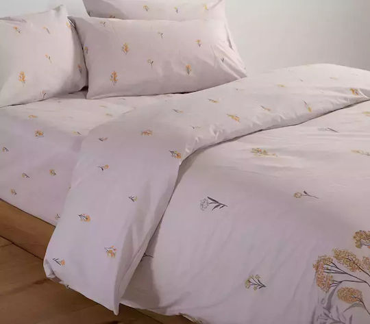 Nef-Nef Homeware Duvet Cover Set Cotton Single with Pillowcase 170x240 Fragesca Grey