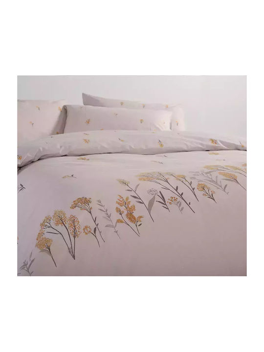 Nef-Nef Homeware Bettbezug-Set Baumwolle Einzelbett mit Kissenbezug 170x240 Fragesca Grey