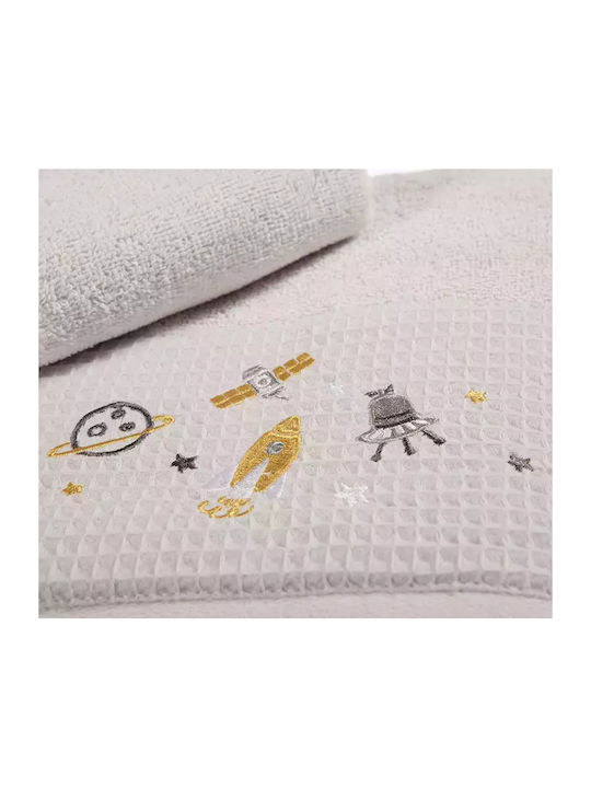 Nef-Nef Homeware Σετ Βρεφικές Πετσέτες 2τμχ My Universe Cloud 70x140cm Βάρους 420gr/m²