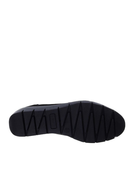 Ανατομικά Γυναικεία Slip-On Δερμάτινα Μαύρα