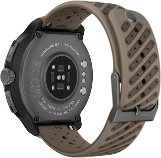 Suunto Race 2 Titan 49mm Wasserdicht Smartwatch mit Pulsmesser (Titanium Trail)