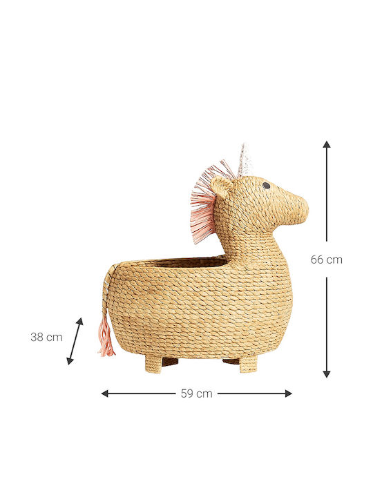 Polihome Storage Basket Wicker Beige 38x59x66cm 1pcs