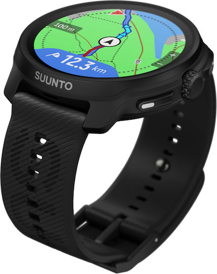 Suunto Race 2 Stainless Steel 49mm Waterproof Smartwatch with Heart Rate Monitor (All Black)