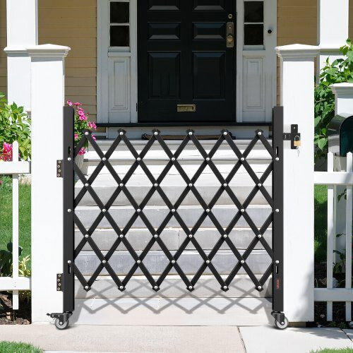 Vevor Metal Fence Gate in Black Color 51.57x43.31cm