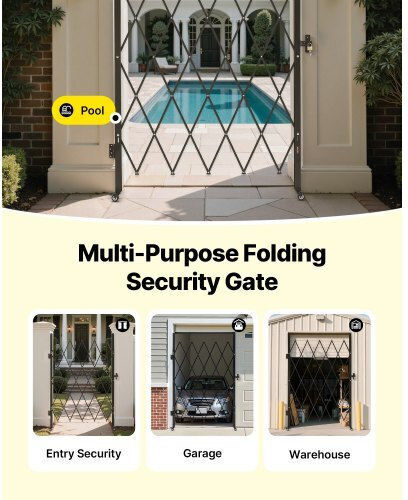 Vevor Metal Fence Gate in Black Color xcm