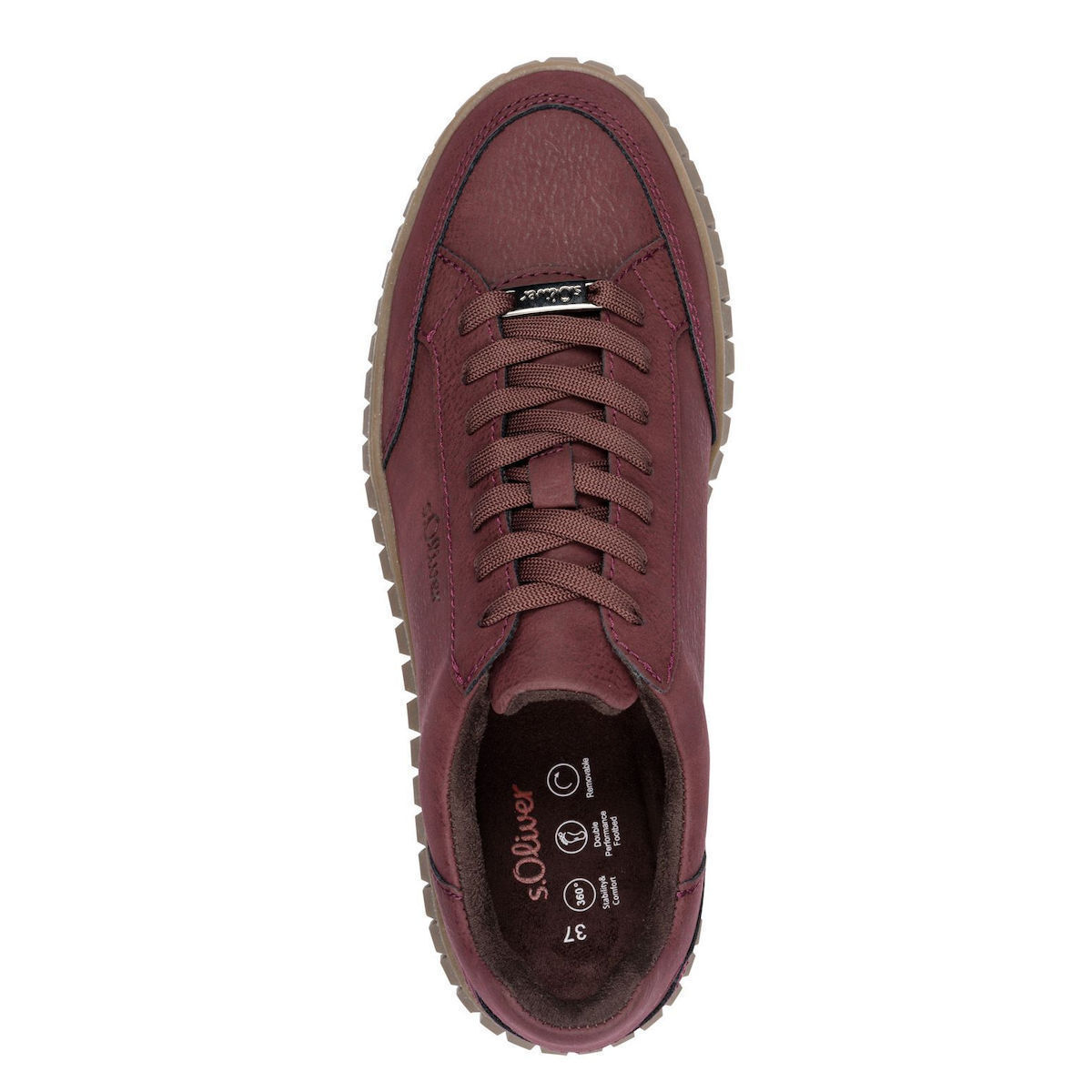 s.Oliver Dames Sneaker plat Low Top Vegan, camel, 36 EU