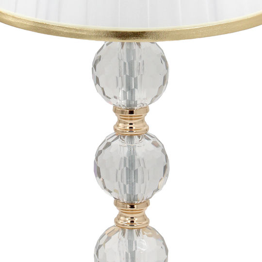 Keskor Metal Table Lamp for Socket E27 with Gold Shade and Base