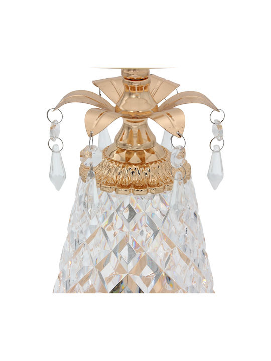 Keskor Metal Table Lamp for Socket E27 with Gold Shade and Base