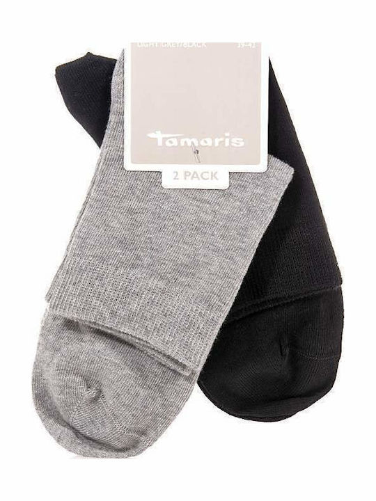 Tamaris Γυναικείες Κάλτσες Γκρι-μαύρο 2Pack Tamaris Γυναικείες Κάλτσες Γκρι-μαύρο 2Pack