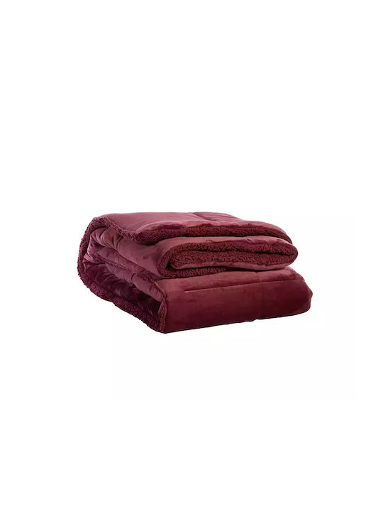 Nef-Nef Homeware Duvet Cover with Microfiber Filling Single 160x220cm Singular Bordo 220 GSMGsm