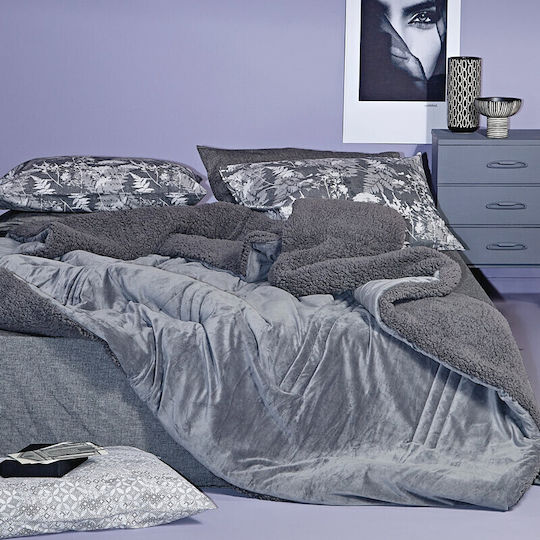 Kentia Комбинирано одеяло Куинсайз 220x240бр Notturno Сив 730 г/м²Gsm