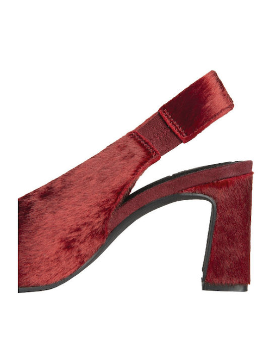Burgundy Medium Heels