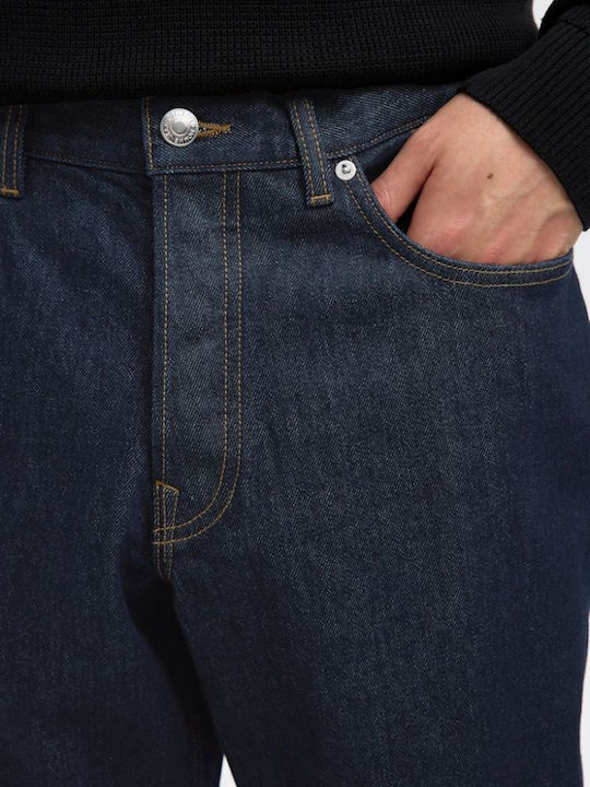Ανδρικό Παντελόνι Τζιν με Regular Tapered Εφαρμογή Dark Blue