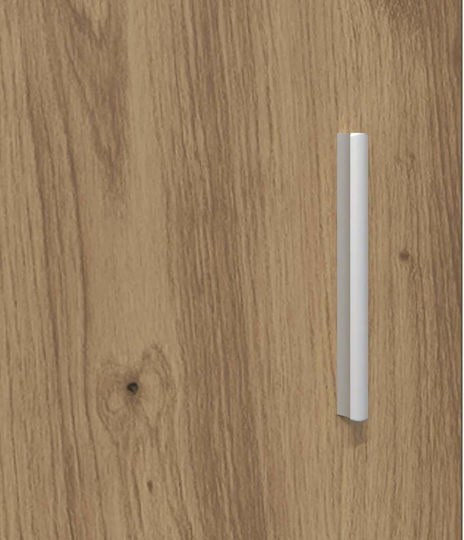 Wall Living Room Display Cabinet made of Particleboard with Glass Coffee 55x29x100cm