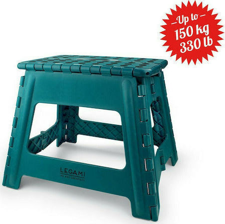 Plastic Outdoor Stool Petrol 39.5x21.5x30cm