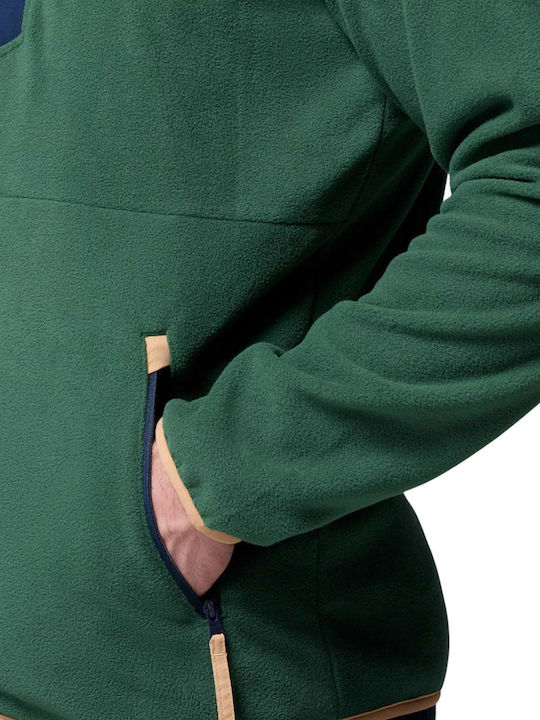 Full Men's Fleece Cardigan Green