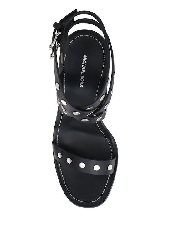 Irene Leather Sandals Black